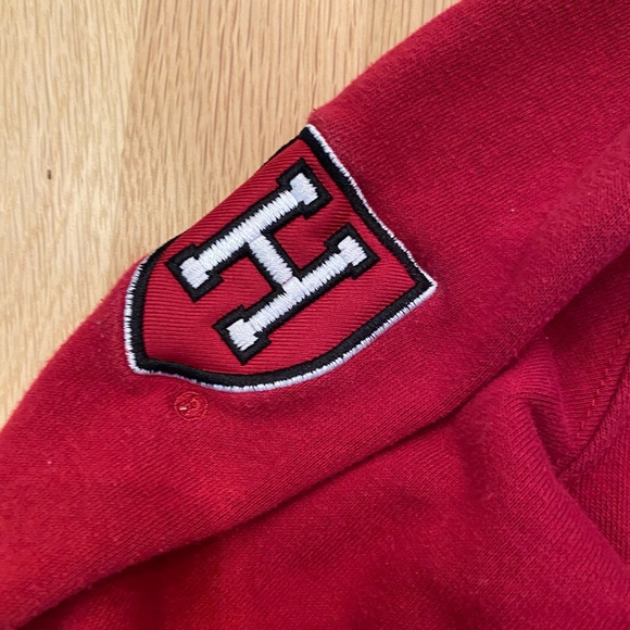 Harvard Youth Red Sweatshirt w Hood w Tie Closure Large Fabric H Shield Front/M - Picture 10 of 10